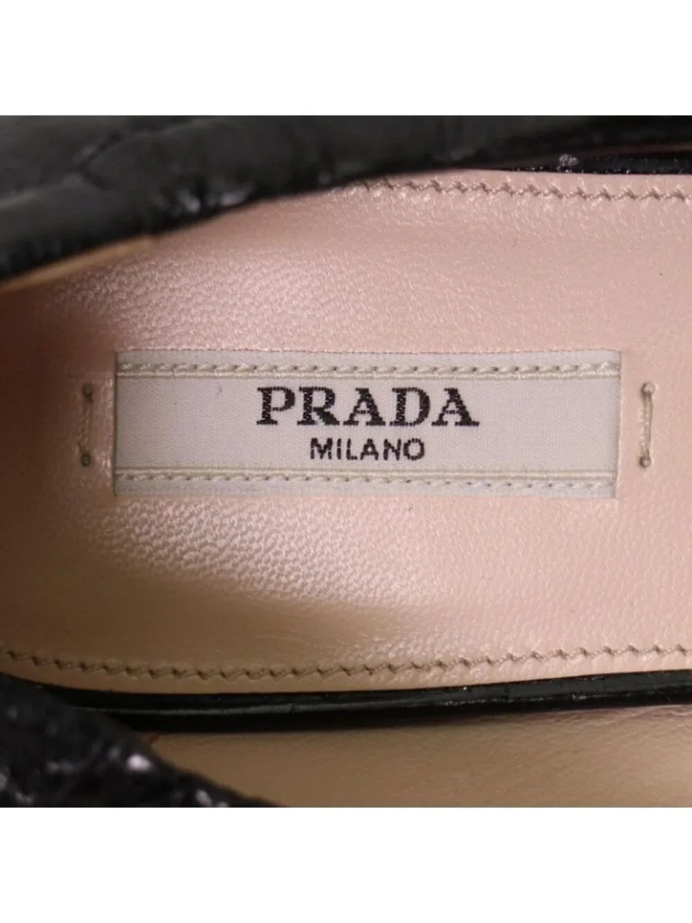 Prada Pointed Toe Ribbon Ballet Shoes - Picture 10 of 11
